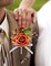 Burnt Orange Boutonniere for Men Wedding Set of 2,Groom and Best Man Boutonniere Aificial Flowers,Fall Vintage